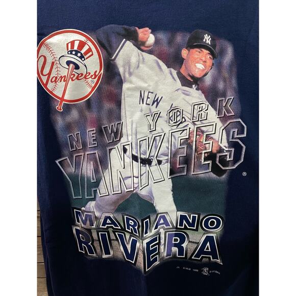 Vintage Mariano Rivera Shirt Medium New York Yankees Rap Tee Jeter Clemens MLB - Picture 7 of 11